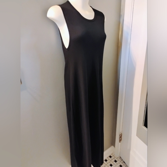 Women's Max Mara Weekend Black Maxi Dress Sleeveless Scoop neckline Medium - Picture 2 of 5